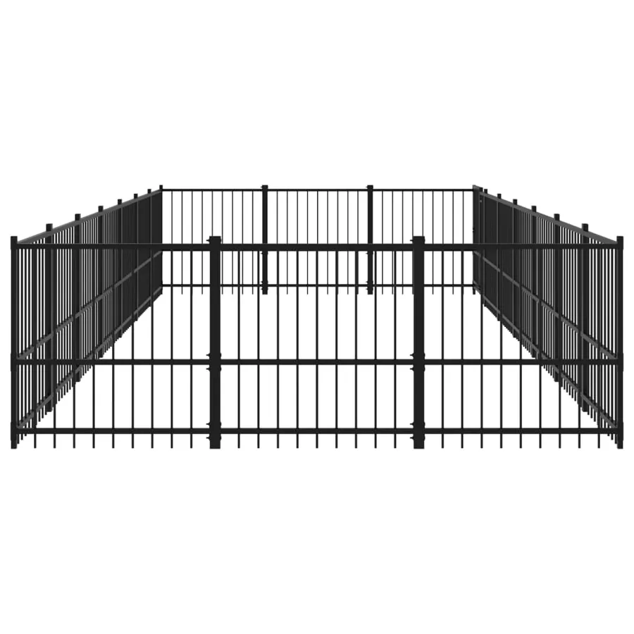 Chenil d'extérieur pour chiens Acier 19,76 m² - 4