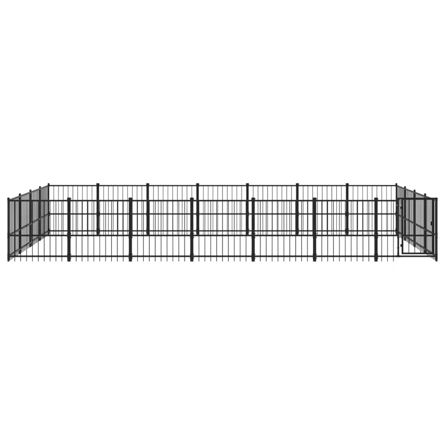 Chenil d'extérieur pour chiens Acier 26,35 m² - 3