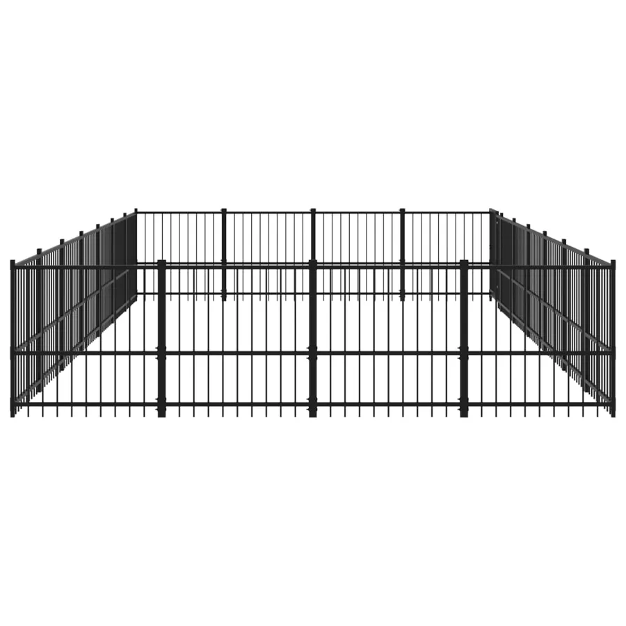 Chenil d'extérieur pour chiens Acier 26,35 m² - 4