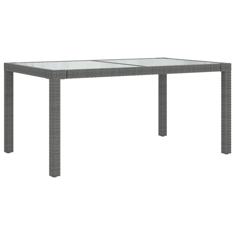Ensemble à manger d'extérieur 5pcs coussins résine tressée gris - 3