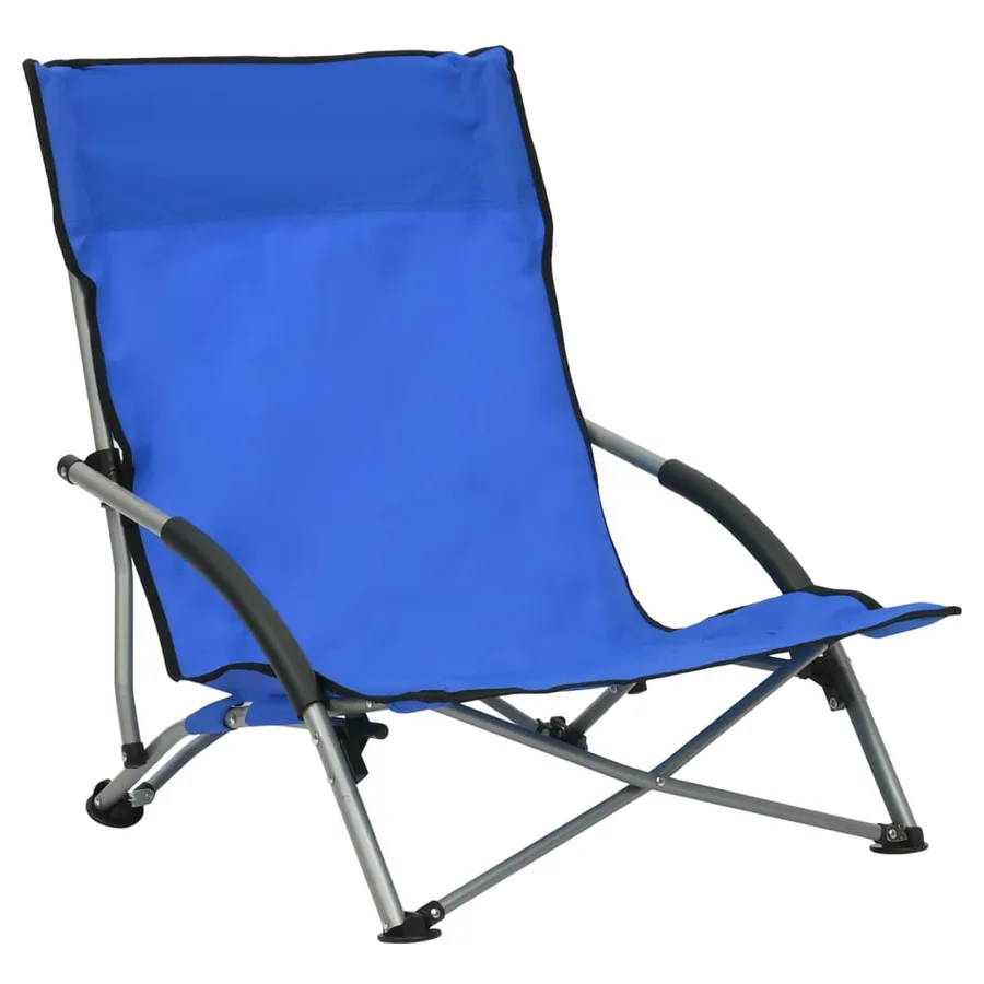 Chaises de plage pliables lot de 2 Rouge Tissu - 10