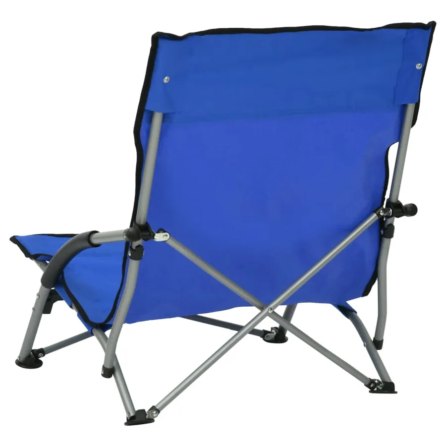 Chaises de plage pliables lot de 2 Rouge Tissu - 13