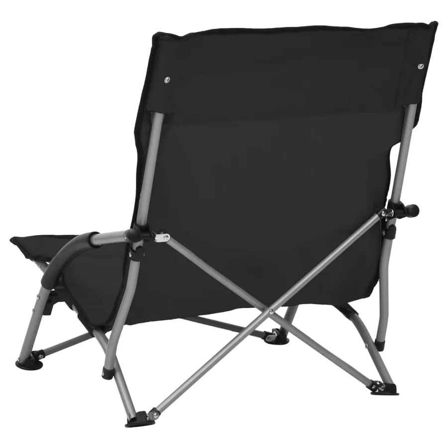 Chaises de plage pliables lot de 2 Rouge Tissu - 21