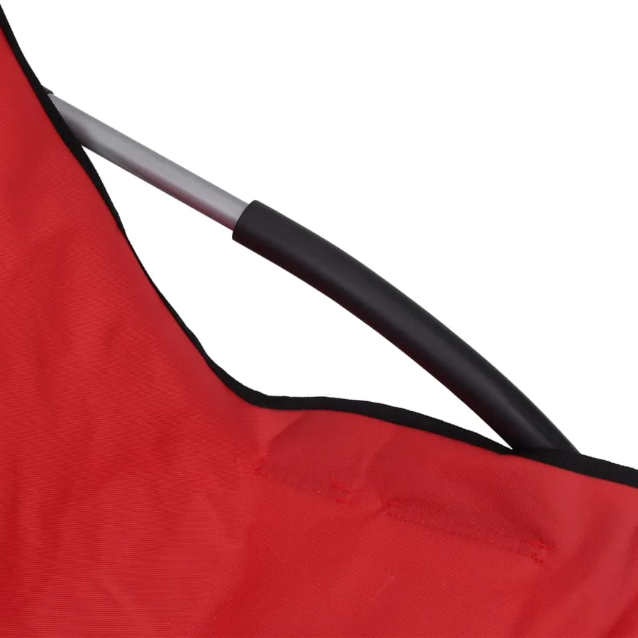 Chaises de plage pliables lot de 2 Rouge Tissu - 7