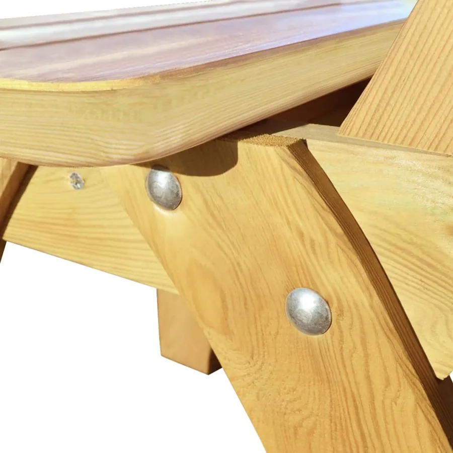 Ensemble à manger d'extérieur 5 pcs Pinède imprégnée - 5