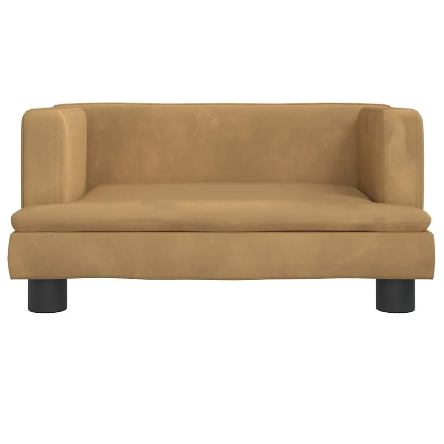 Lit pour chien marron 60x40x30 cm velours - 3