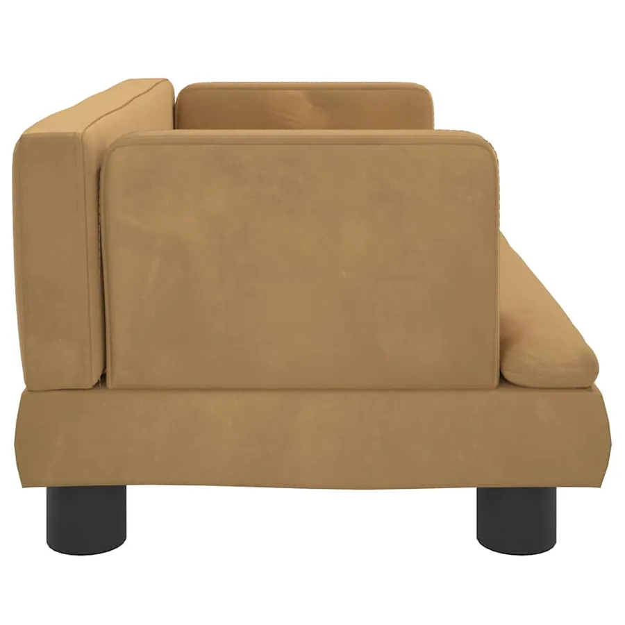 Lit pour chien marron 60x40x30 cm velours - 4