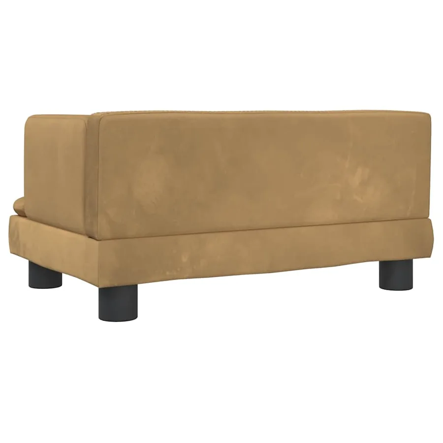 Lit pour chien marron 60x40x30 cm velours - 5