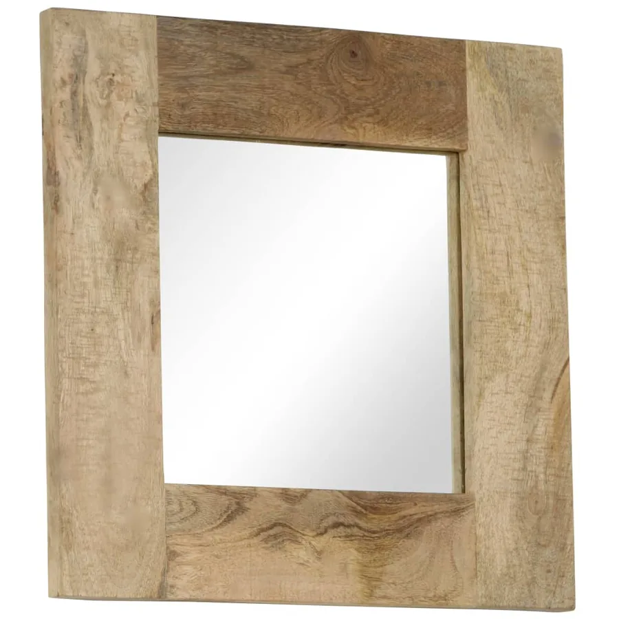 Miroir Bois de manguier massif 50 x 50 cm - 7
