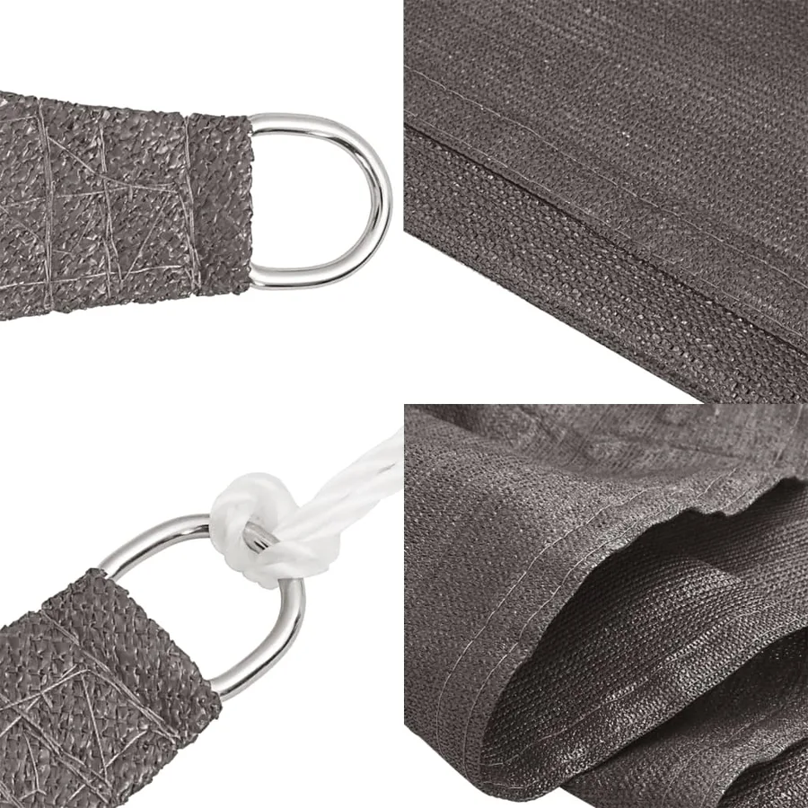 Voile d'ombrage 160 g/m² Anthracite 2x2,5 m PEHD - 7
