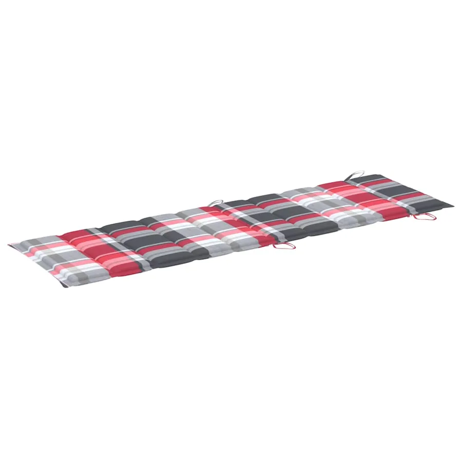 Chaise longue à bascule avec coussin Bois de teck solide - 10
