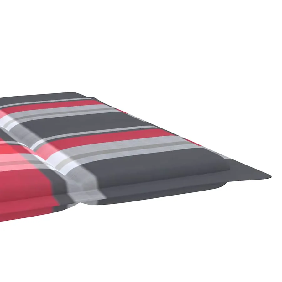 Chaise longue à bascule avec coussin Bois de teck solide - 13