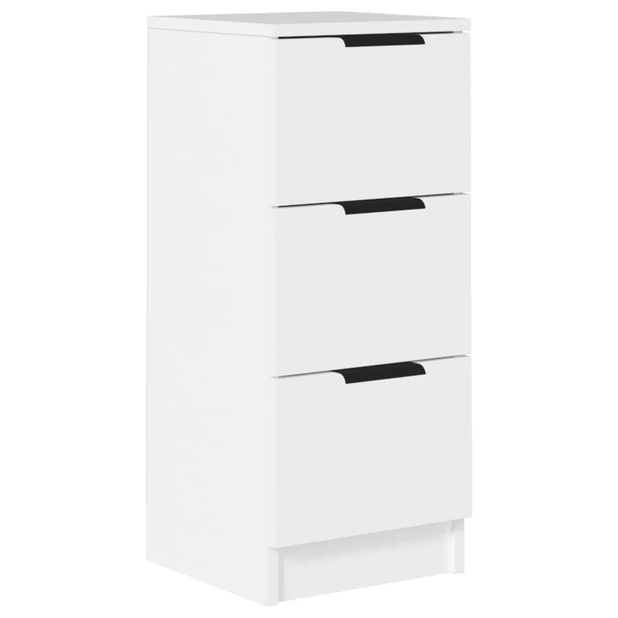 Buffet Blanc 30x30x70 cm Bois d'ingénierie - 2