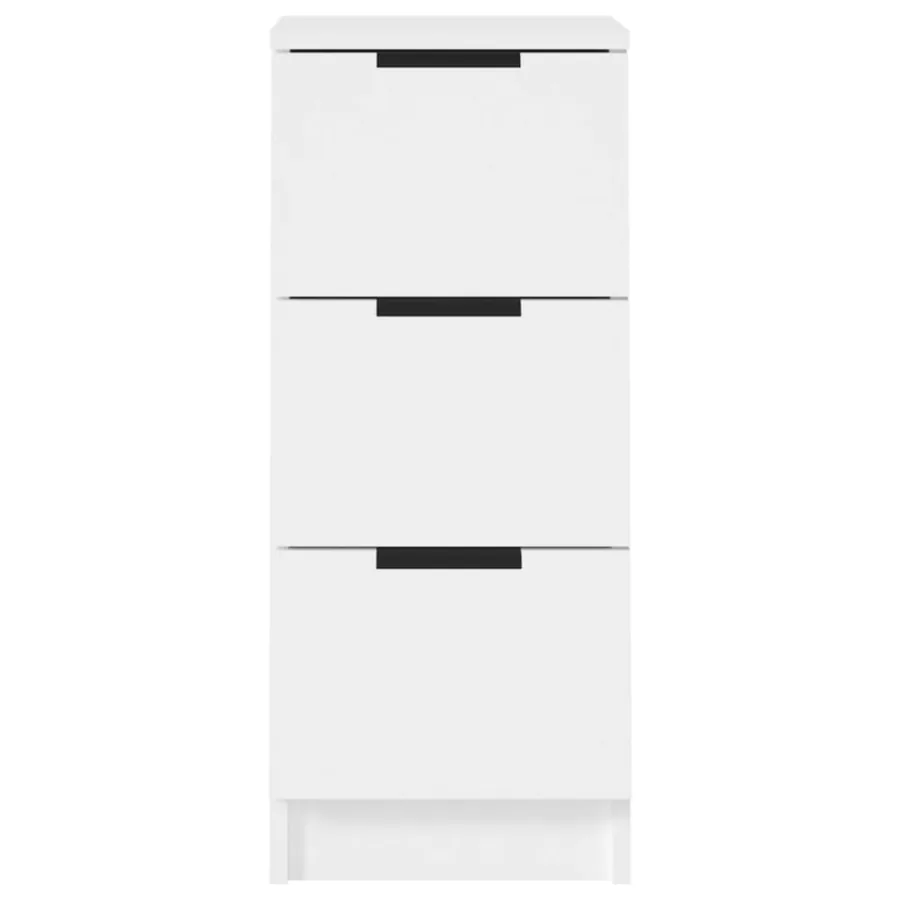 Buffet Blanc 30x30x70 cm Bois d'ingénierie - 4