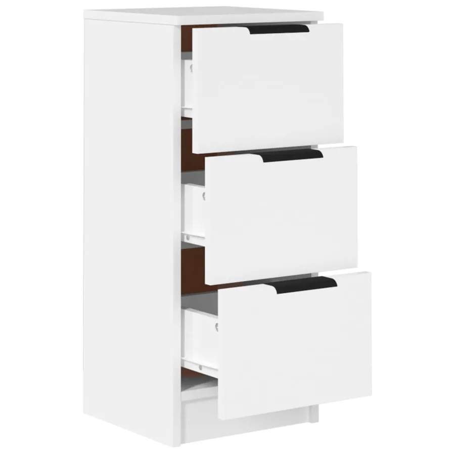 Buffet Blanc 30x30x70 cm Bois d'ingénierie - 5