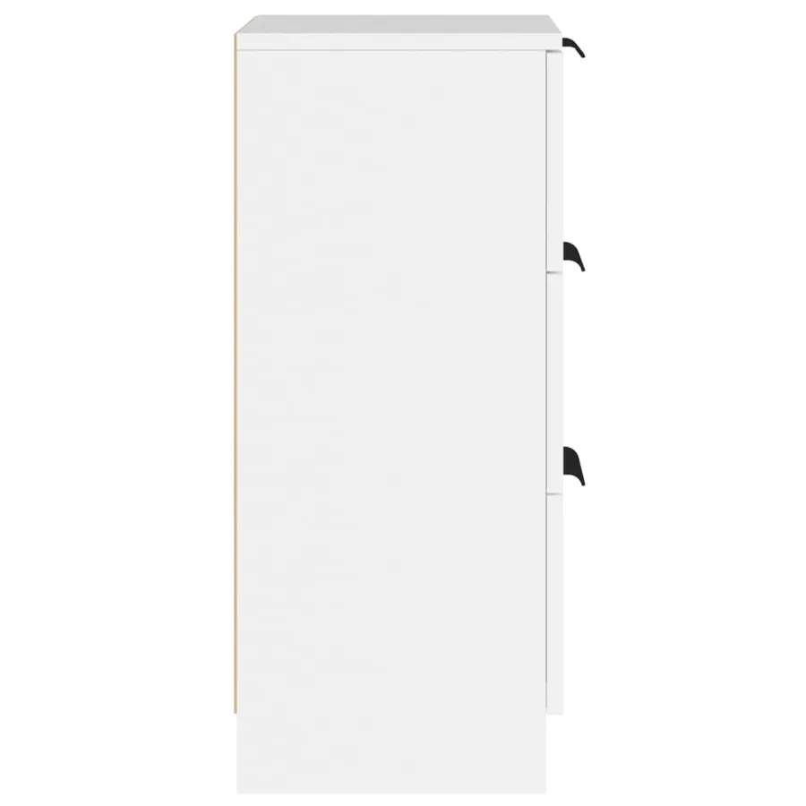 Buffet Blanc 30x30x70 cm Bois d'ingénierie - 6