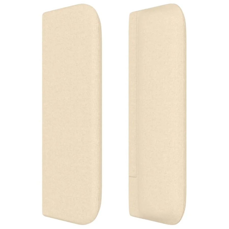 Tête de lit avec oreilles Crème 203x16x78/88 cm Tissu - 4