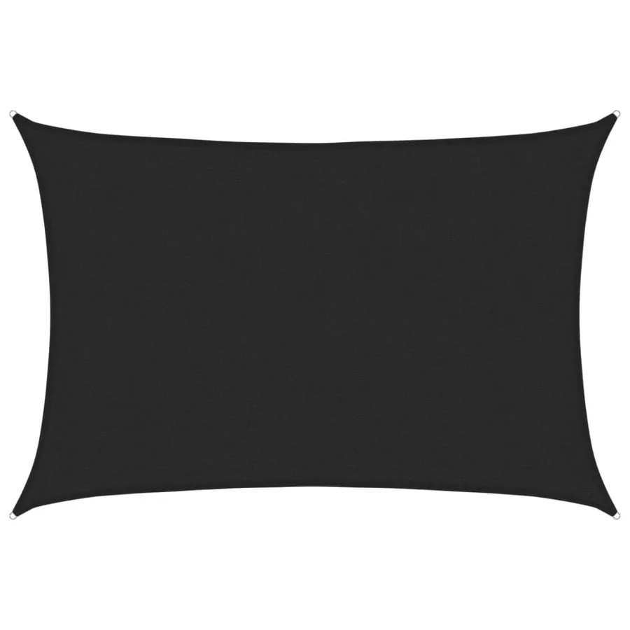 Voile d'ombrage 160 g/m² Noir 2,5x4 m PEHD - 2