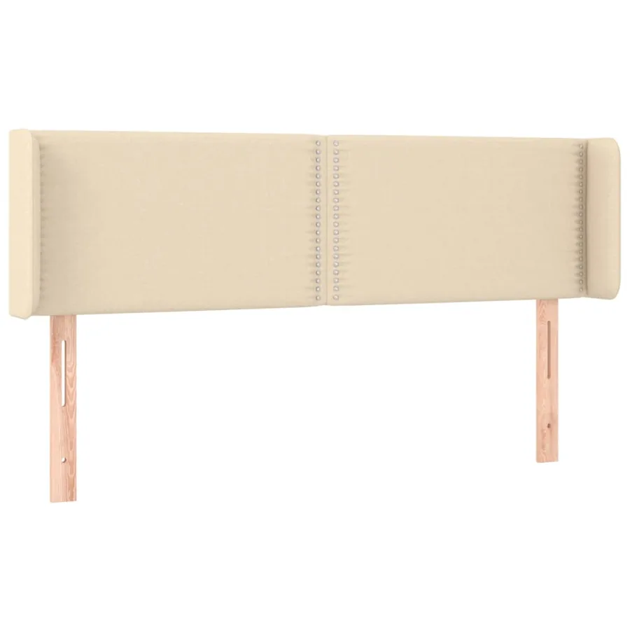 Tête de lit à LED Crème 147x16x78/88 cm Tissu - 3