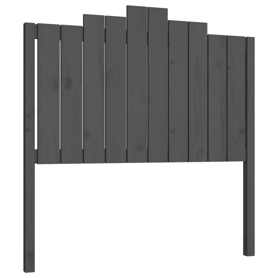 Tête de lit Gris 106x4x110 cm Bois massif de pin - 2