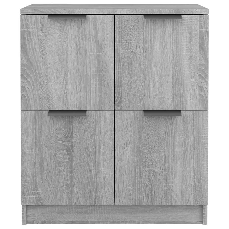 Buffets 2 pcs Sonoma gris 60x30x70 cm Bois d'ingénierie - 4