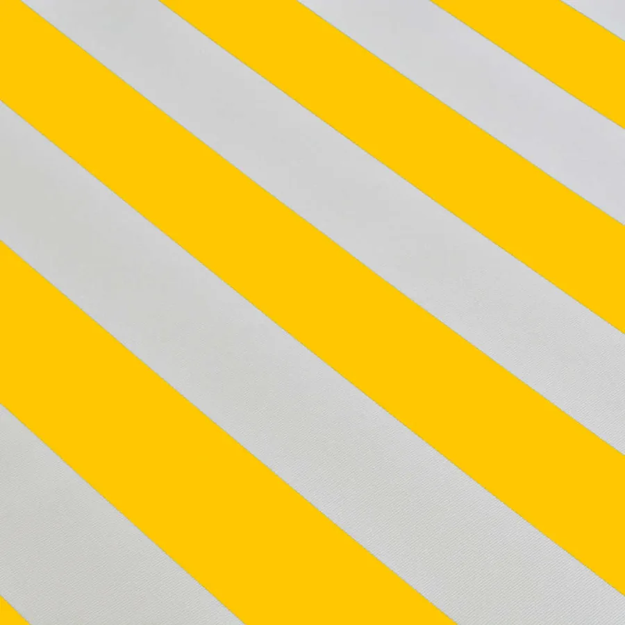 Auvent pliable manuel 400 cm Jaune/blanc - 5