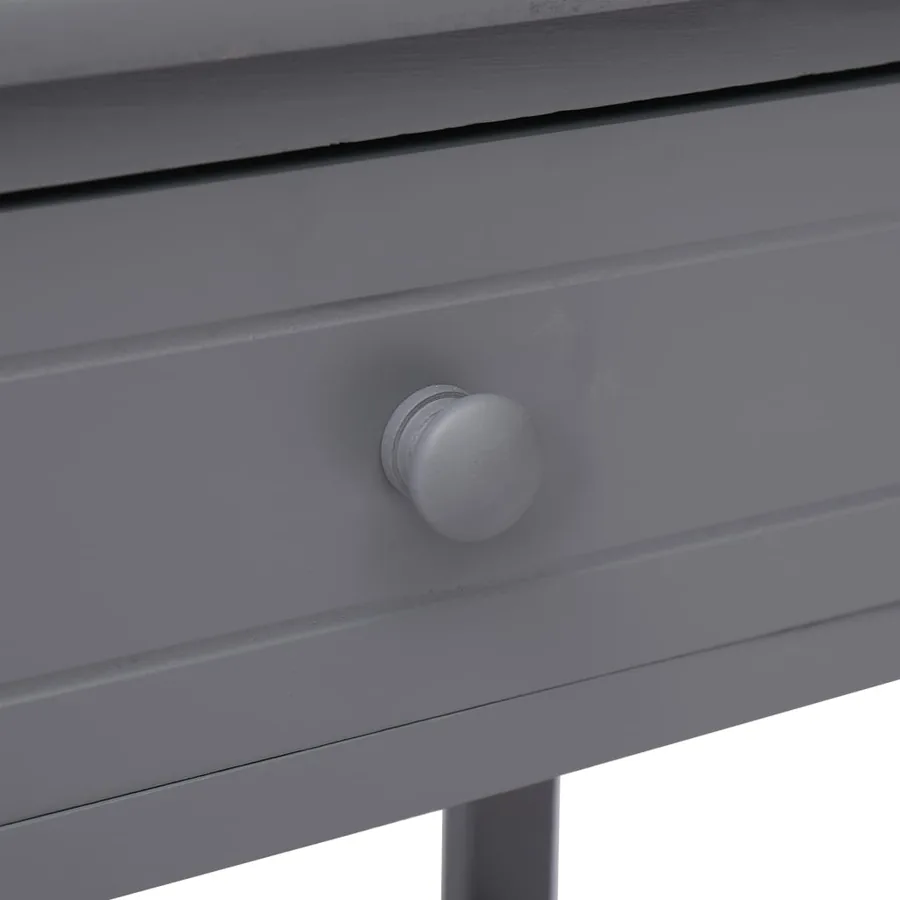 Table de chevet Gris 40x29x42 cm Bois de Paulownia - 5