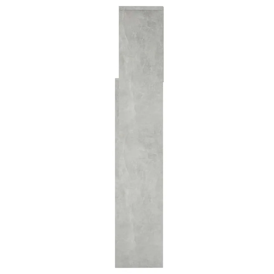 Armoire de tête de lit Gris béton 160x19x103,5 cm - 6