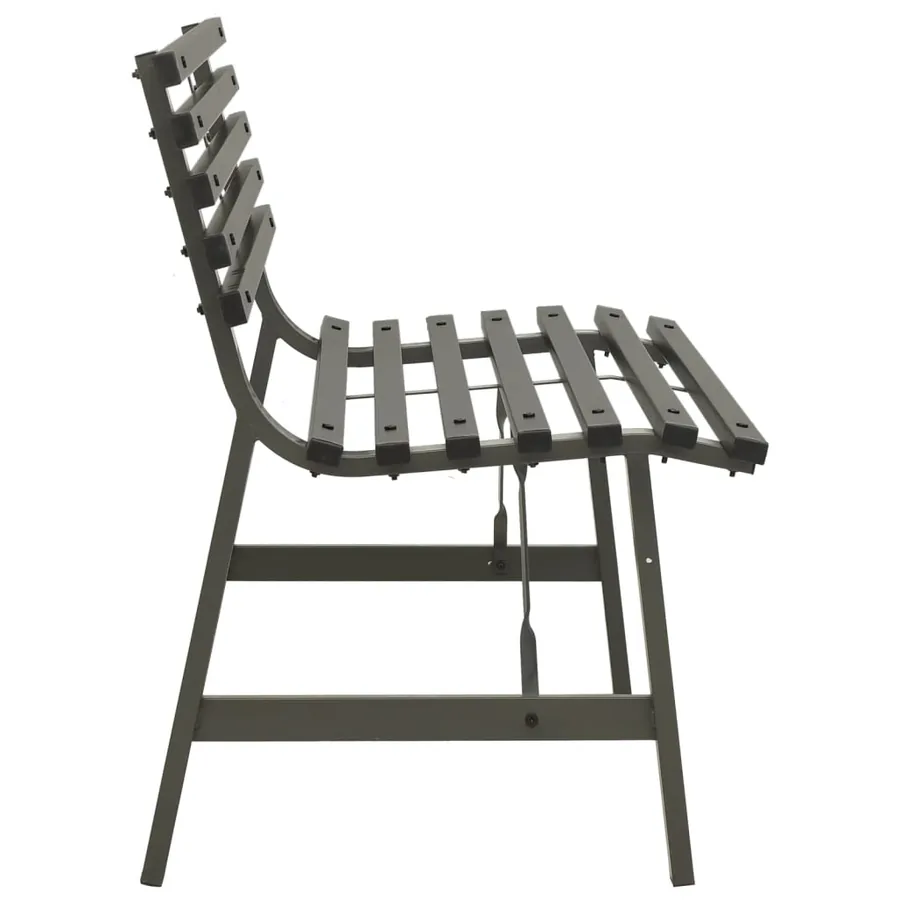 Banc de jardin 110 cm Acier Noir - 4