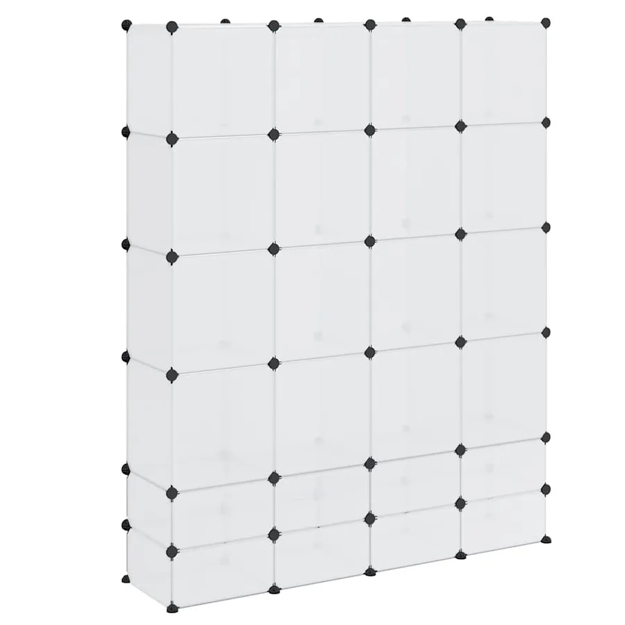 Cabinet modulable avec 18 compartiments blanc 37x146x180,5 cm - 6