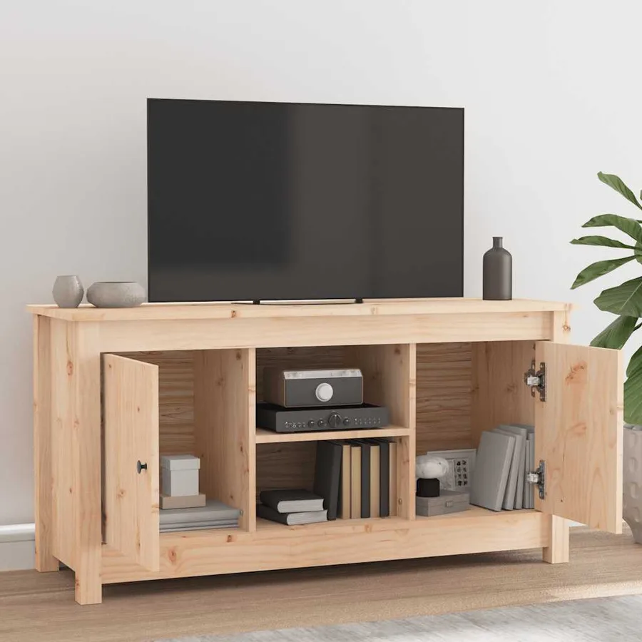 Meuble TV 103x36,5x52 cm Bois de pin massif - 6