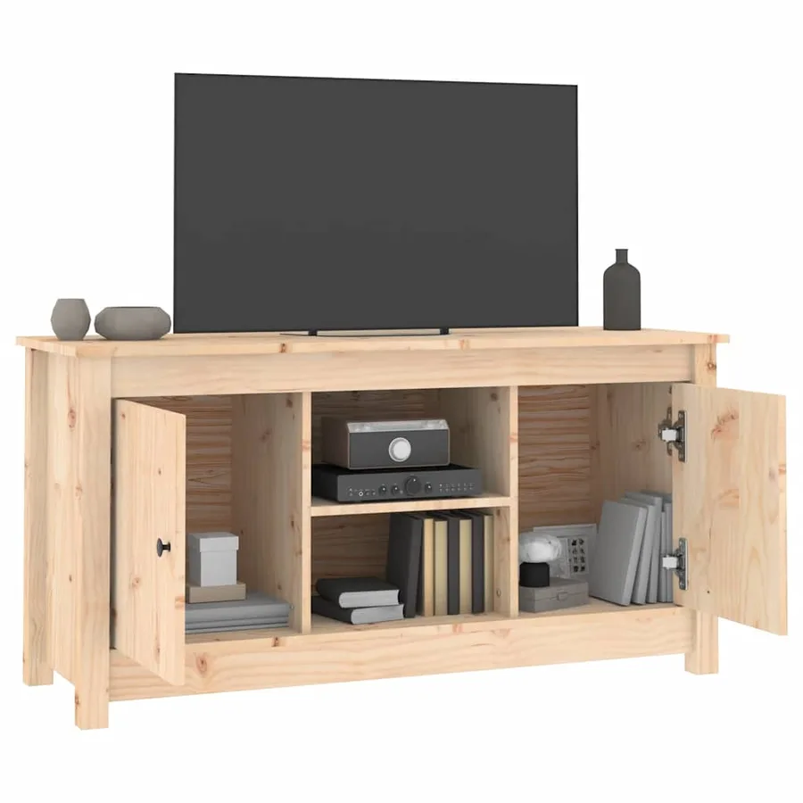 Meuble TV 103x36,5x52 cm Bois de pin massif - 8