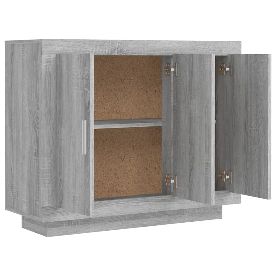 Buffet Sonoma gris 92x35x75 cm Bois d'ingénierie - 7