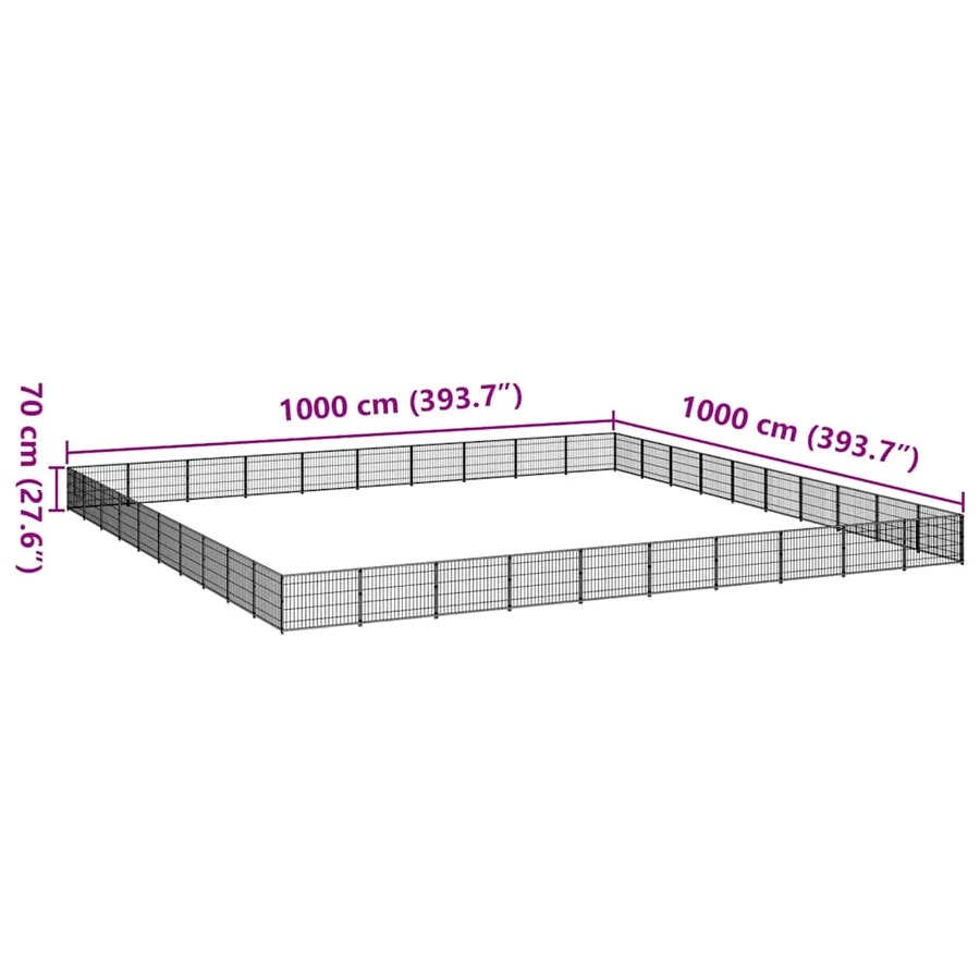 Chenil Argenté 100 m² Acier - 7
