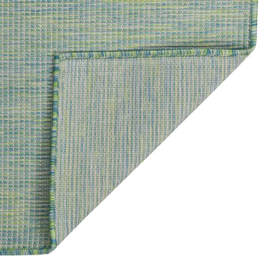 Tapis à tissage plat d'extérieur 140x200 cm Turquoise - 2