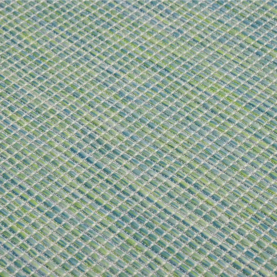 Tapis à tissage plat d'extérieur 140x200 cm Turquoise - 5