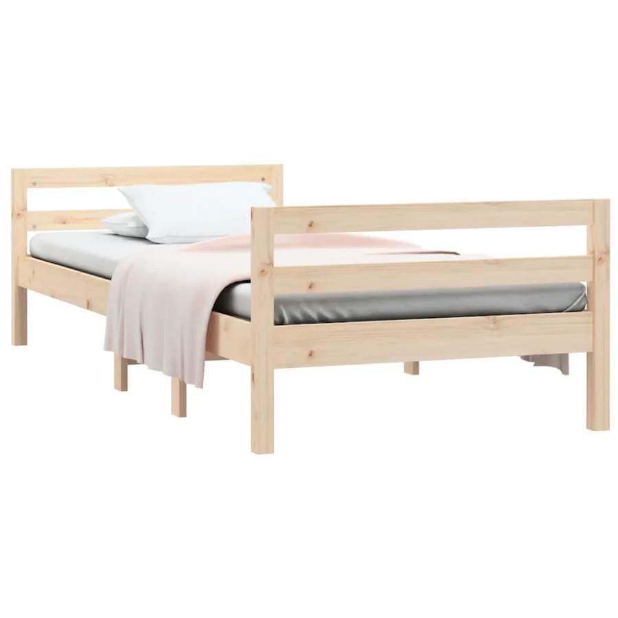 Cadre de lit sans matelas 90x190 cm bois de pin massif - 3