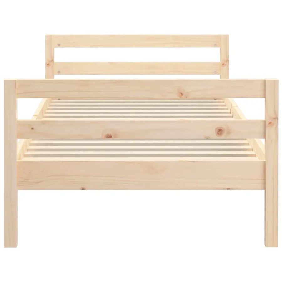 Cadre de lit sans matelas 90x190 cm bois de pin massif - 5