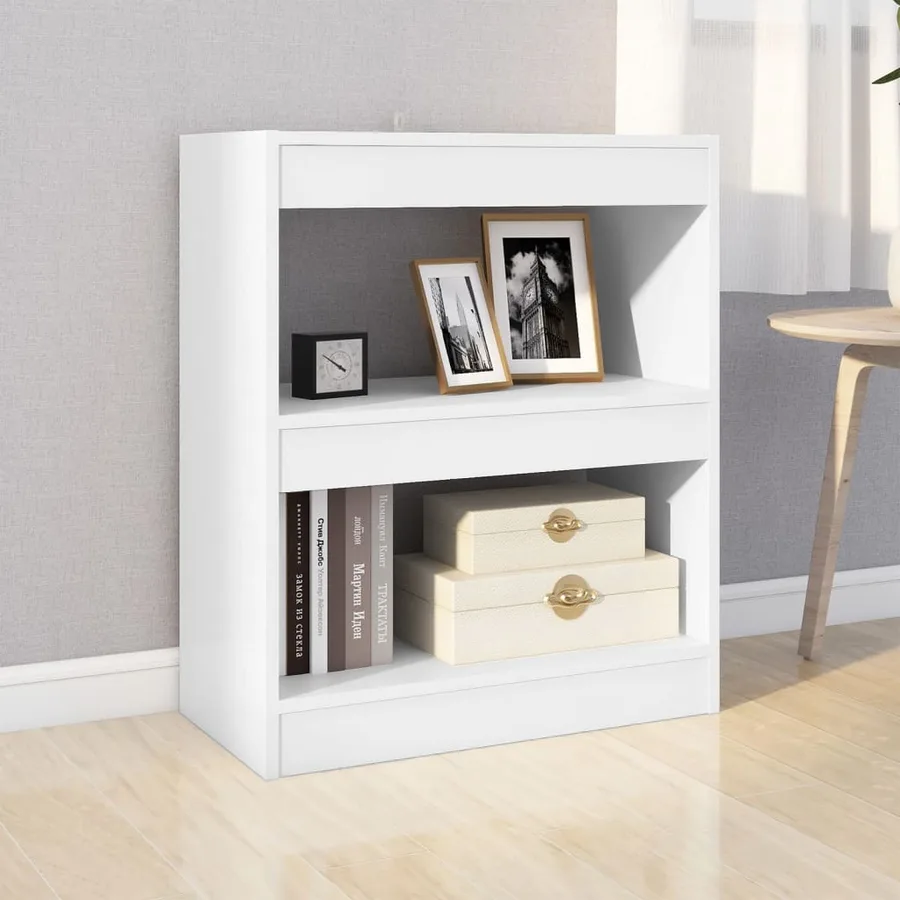 Bibliothèque/Séparateur de pièce Blanc 60x30x72 cm - 3