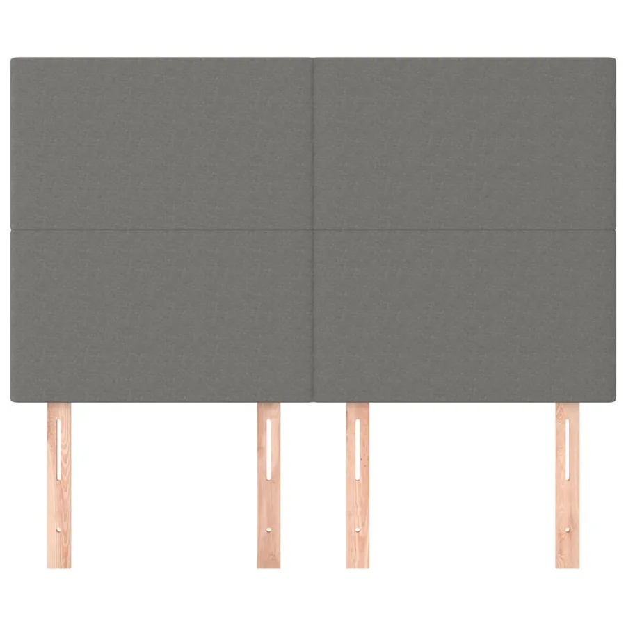 Tête de lit Gris foncé 144 x 5 x 118/128 cm Tissu - 3