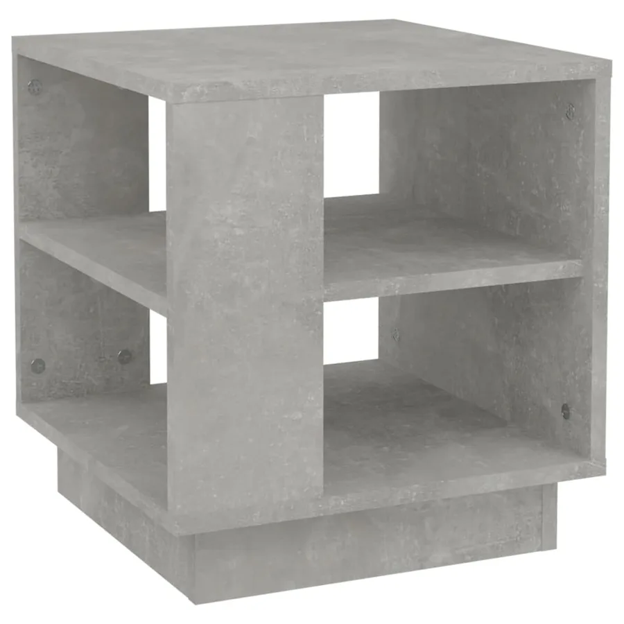 Table basse gris béton 40x40x43 cm bois d'ingénierie - 2