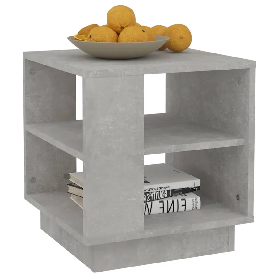 Table basse gris béton 40x40x43 cm bois d'ingénierie - 6