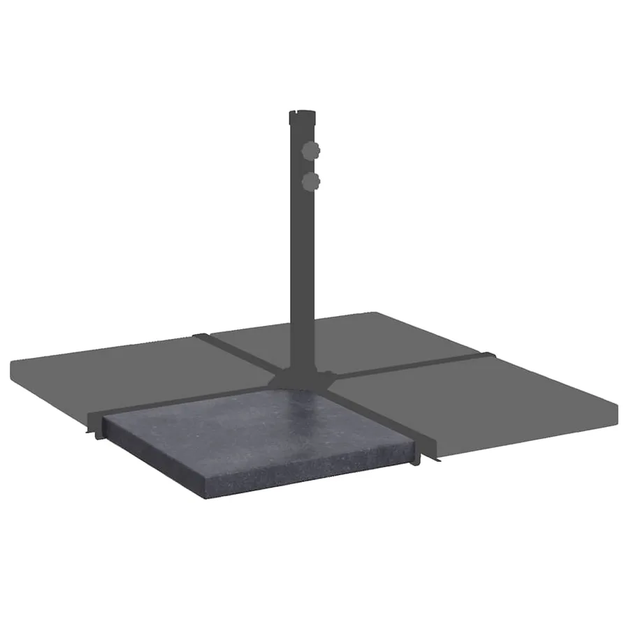 Plaque de poids de parasol Noir Granite Carré 25 kg - 4
