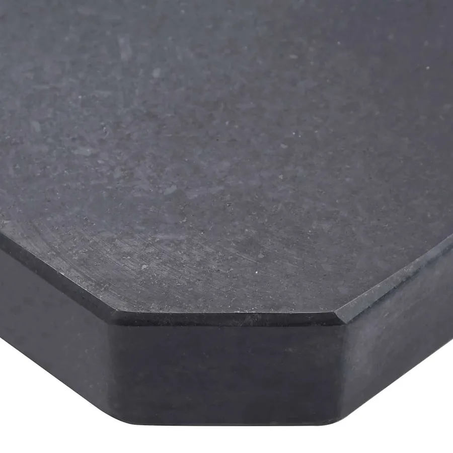 Plaque de poids de parasol Noir Granite Carré 25 kg - 8