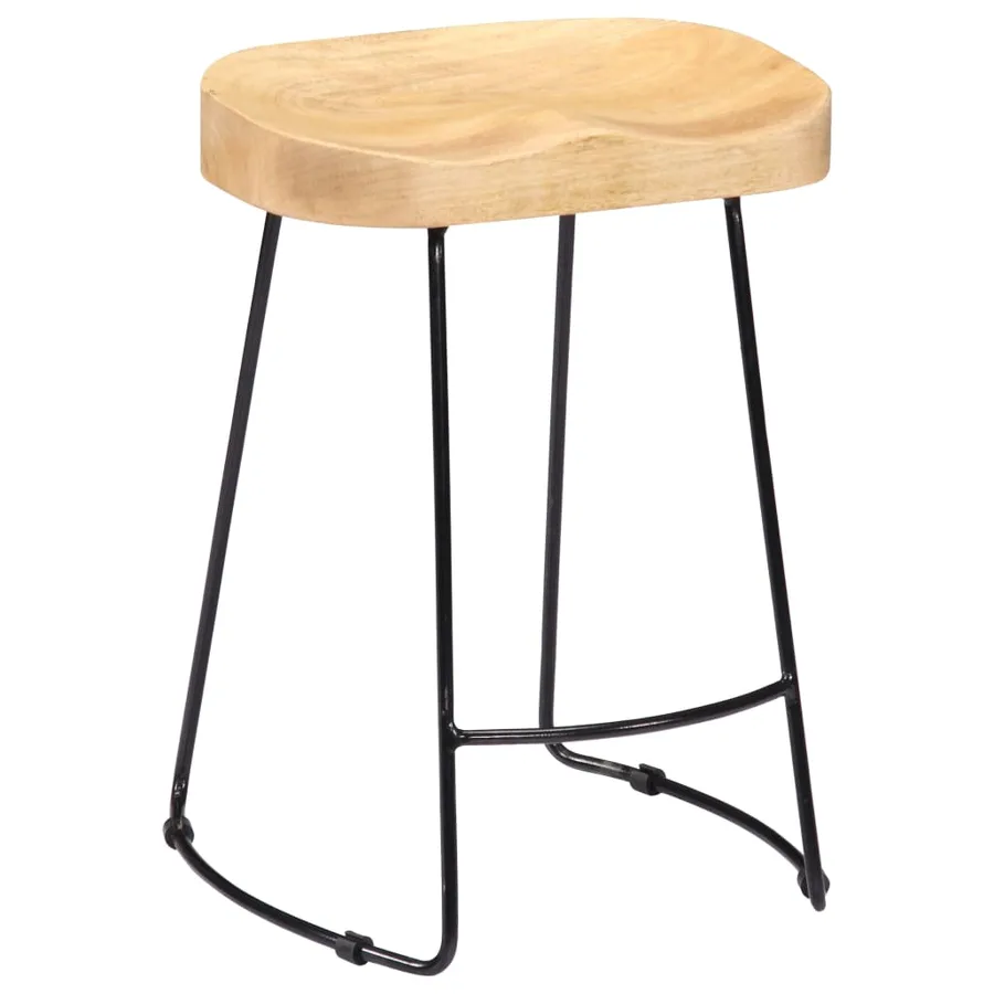 Tabourets de bar Gavin lot de 2 bois de manguier solide - 14