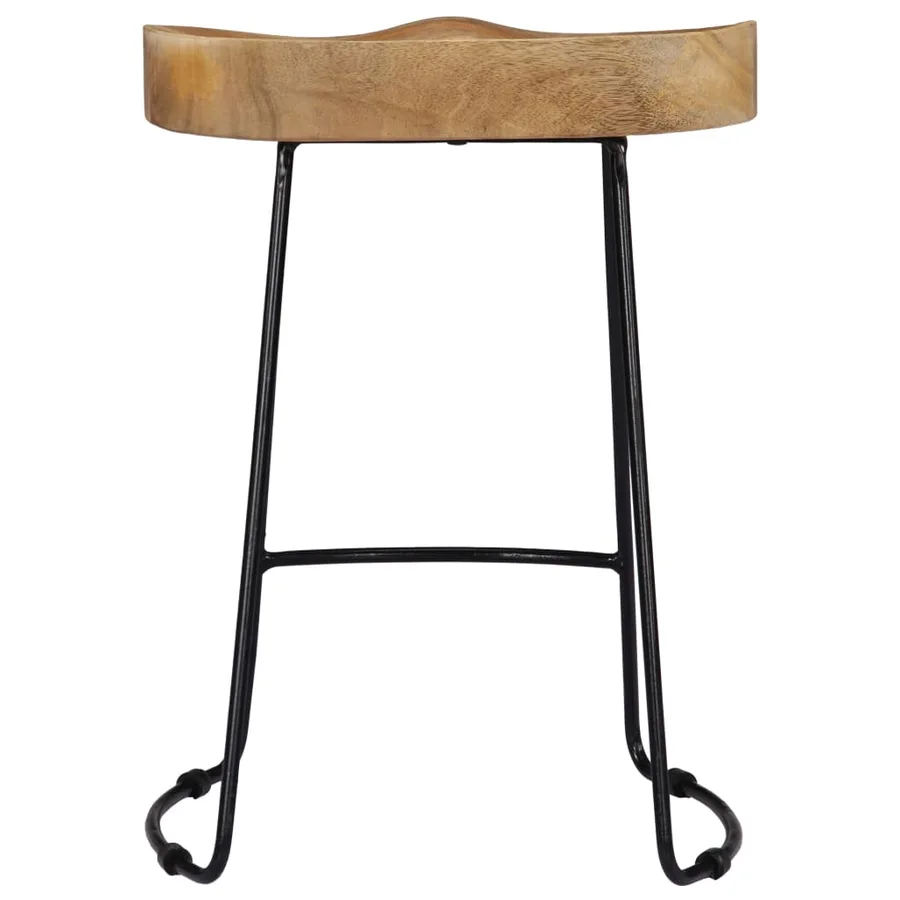 Tabourets de bar Gavin lot de 2 bois de manguier solide - 4