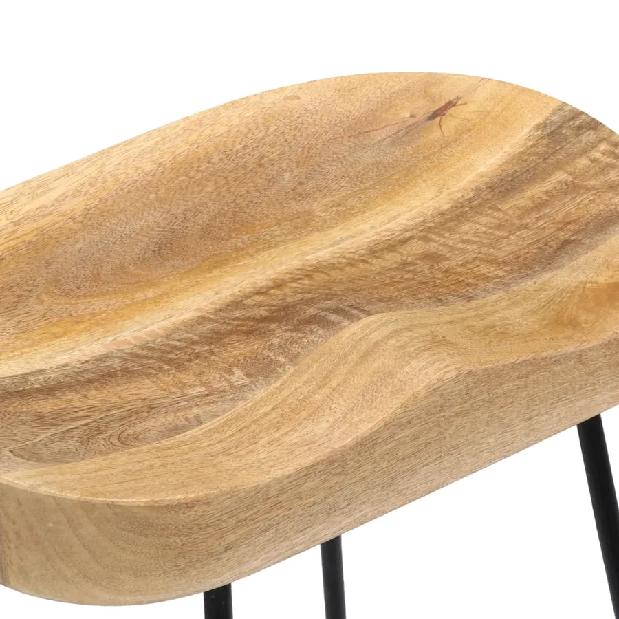 Tabourets de bar Gavin lot de 2 bois de manguier solide - 6