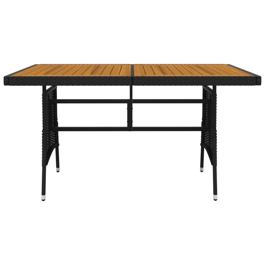 Mobilier à dîner d'extérieur 5 pcs Résine tressée Noir - 7