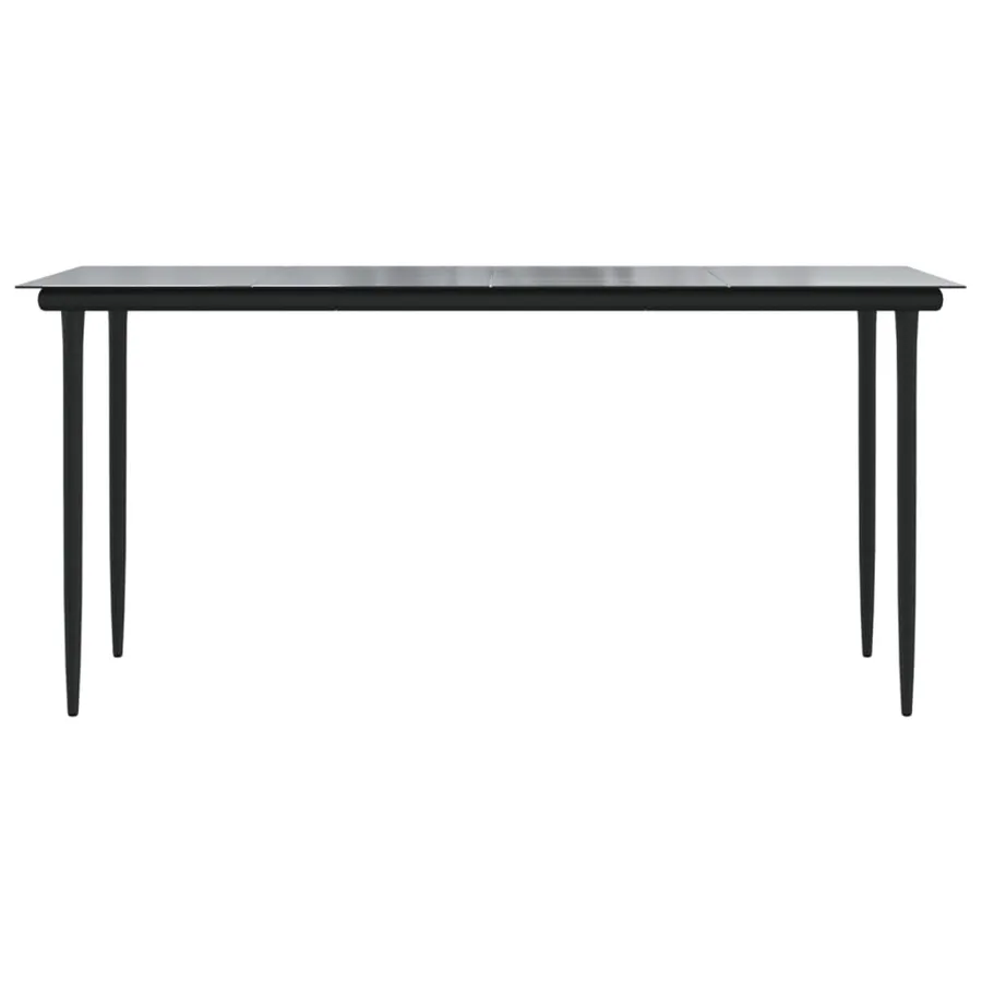 Ensemble à manger de jardin 7 pcs Noir Rotin PVC - 10