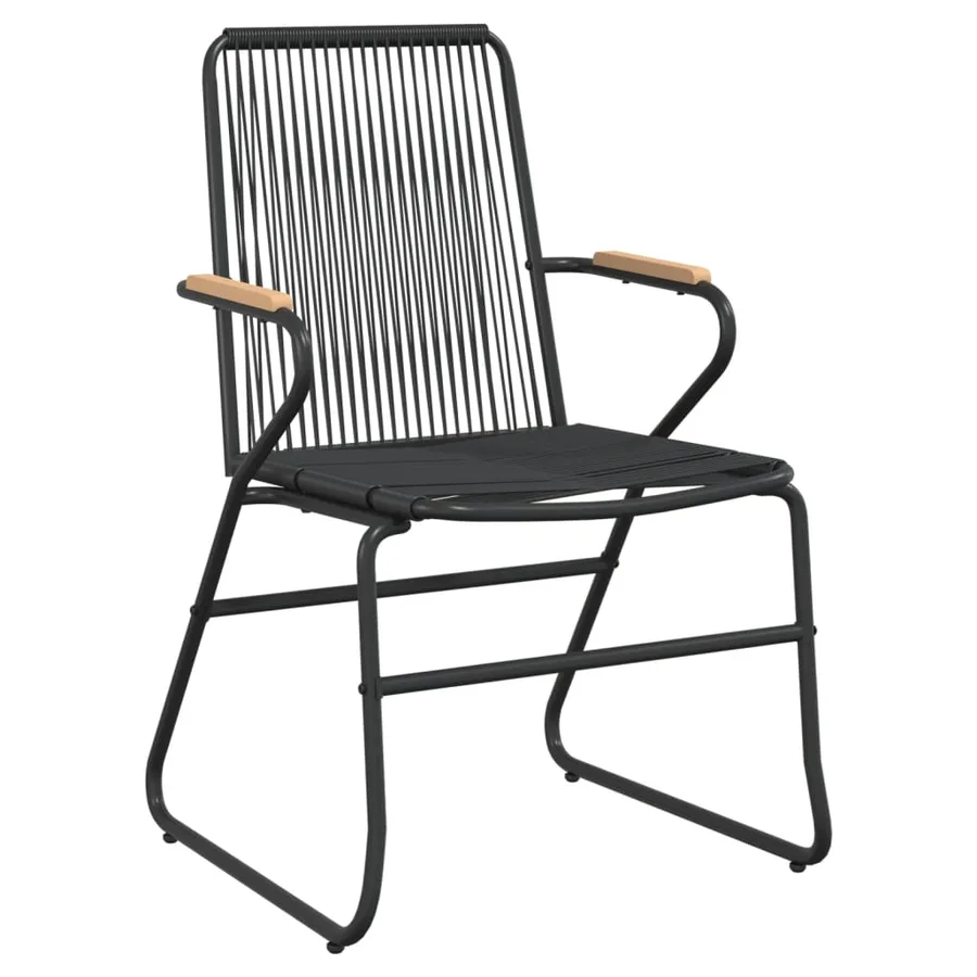 Ensemble à manger de jardin 7 pcs Noir Rotin PVC - 5
